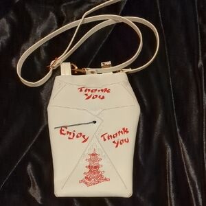 Elegant Cream Crossbody Bag with Red Embroidery